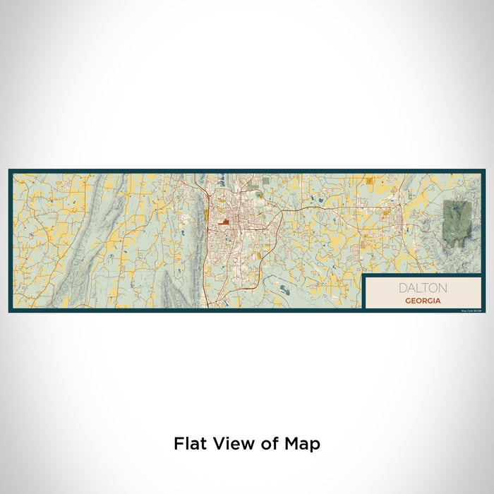 Flat View of Map Custom Dalton Georgia Map Enamel Mug in Woodblock