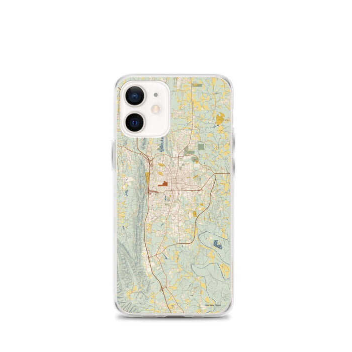 Custom Dalton Georgia Map iPhone 12 mini Phone Case in Woodblock