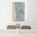 24x36 Daly City California Map Print Portrait Orientation in Afternoon Style Behind 2 Chairs Table and Potted Plant