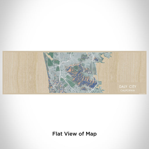 Flat View of Map Custom Daly City California Map Enamel Mug in Afternoon