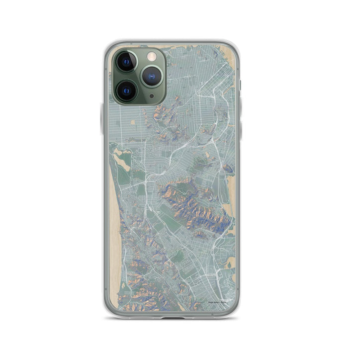 Custom iPhone 11 Pro Daly City California Map Phone Case in Afternoon