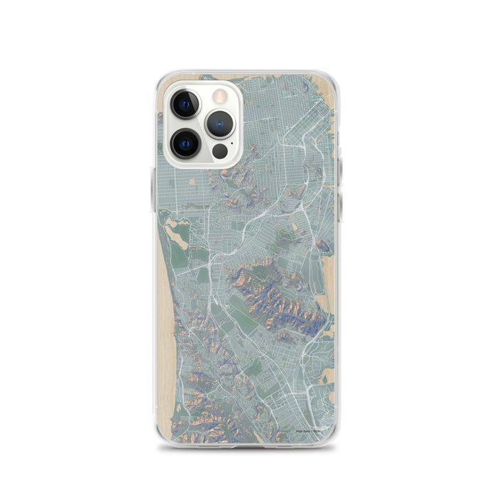 Custom iPhone 12 Pro Daly City California Map Phone Case in Afternoon