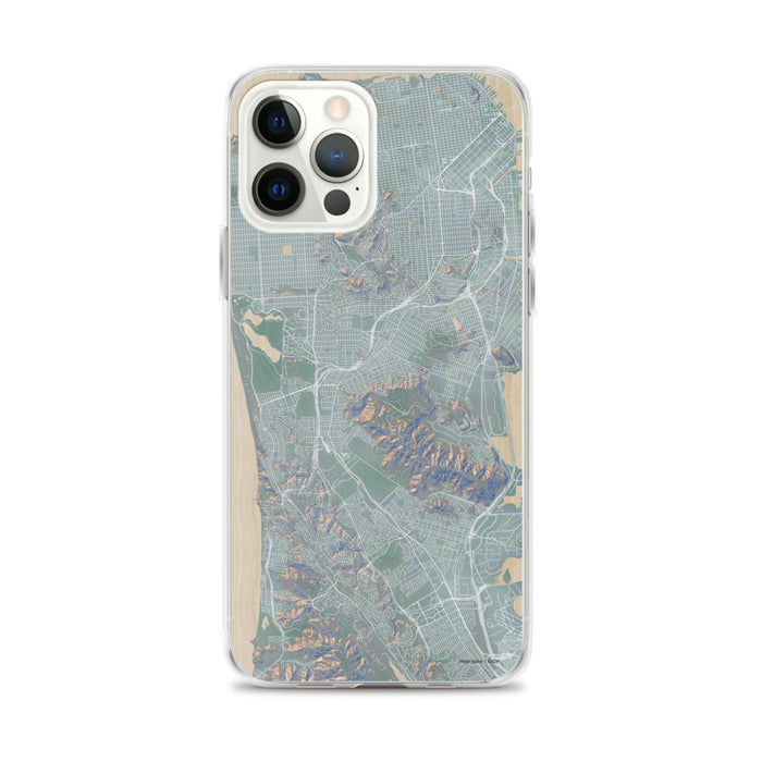 Custom iPhone 12 Pro Max Daly City California Map Phone Case in Afternoon