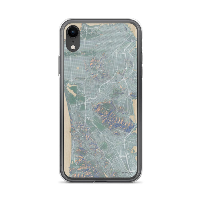 Custom iPhone XR Daly City California Map Phone Case in Afternoon