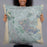 Person holding 22x22 Custom Daly City California Map Throw Pillow in Afternoon