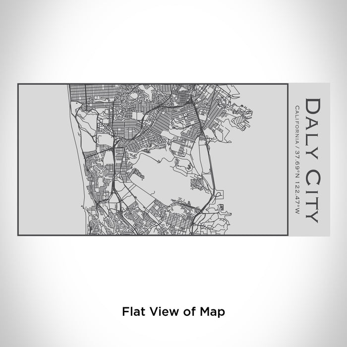 Rendered View of Daly City California Map Engraving on 17oz Stainless Steel Insulated Cola Bottle
