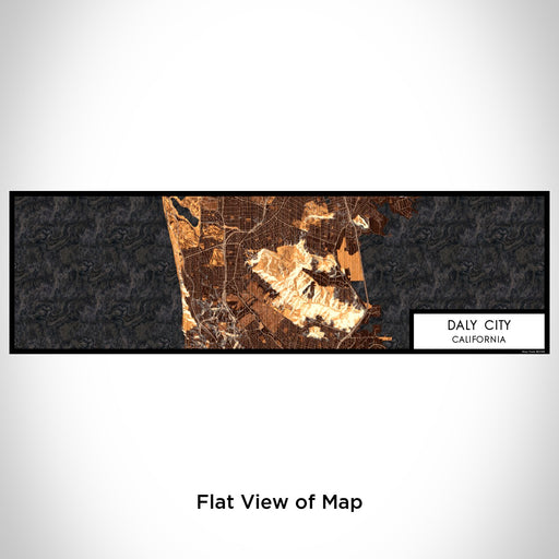 Flat View of Map Custom Daly City California Map Enamel Mug in Ember