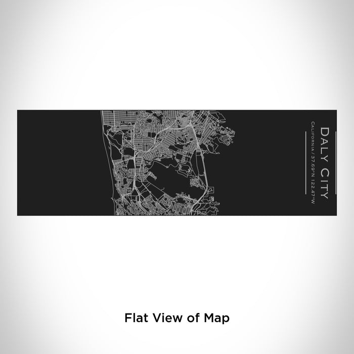 Rendered View of Daly City California Map Engraving on 10oz Stainless Steel Insulated Cup with Sliding Lid in Black
