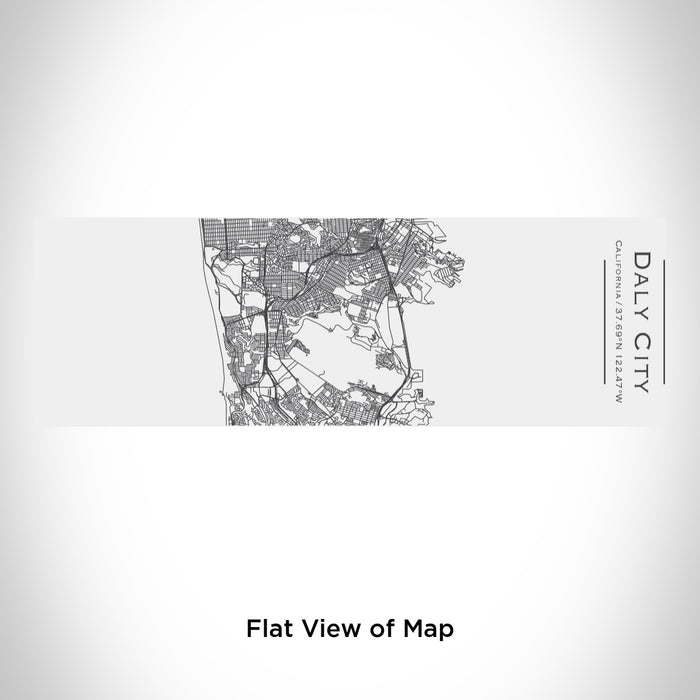 Rendered View of Daly City California Map Engraving on 10oz Stainless Steel Insulated Cup with Sliding Lid in White