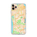 Custom iPhone 11 Pro Max Daly City California Map Phone Case in Watercolor