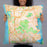Person holding 22x22 Custom Daly City California Map Throw Pillow in Watercolor