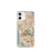 Custom iPhone 12 mini Daly City California Map Phone Case in Woodblock