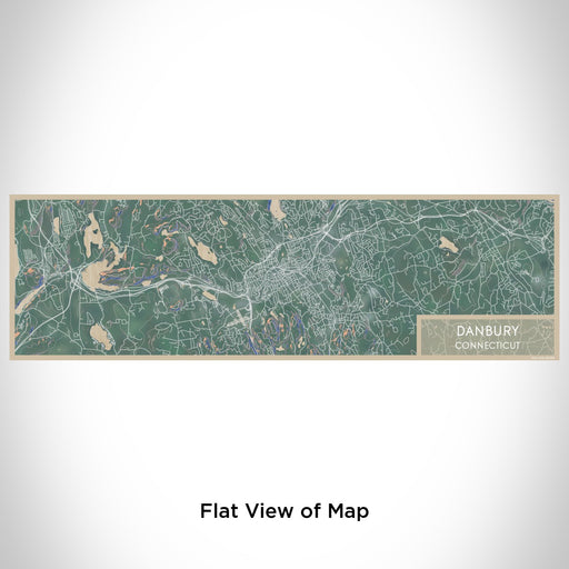 Flat View of Map Custom Danbury Connecticut Map Enamel Mug in Afternoon