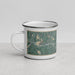 Left View Custom Danbury Connecticut Map Enamel Mug in Afternoon