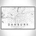 Danbury Connecticut Map Print Landscape Orientation in Classic Style With Shaded Background