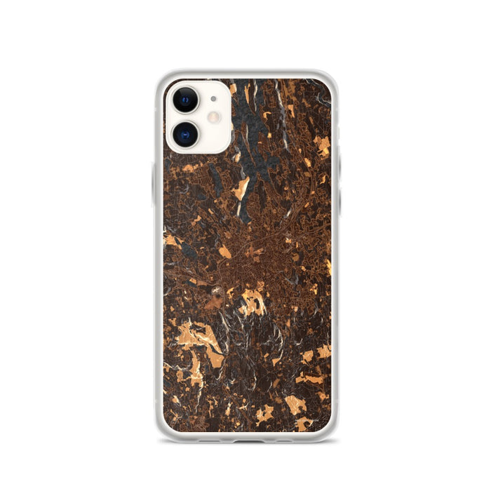 Custom Danbury Connecticut Map Phone Case in Ember