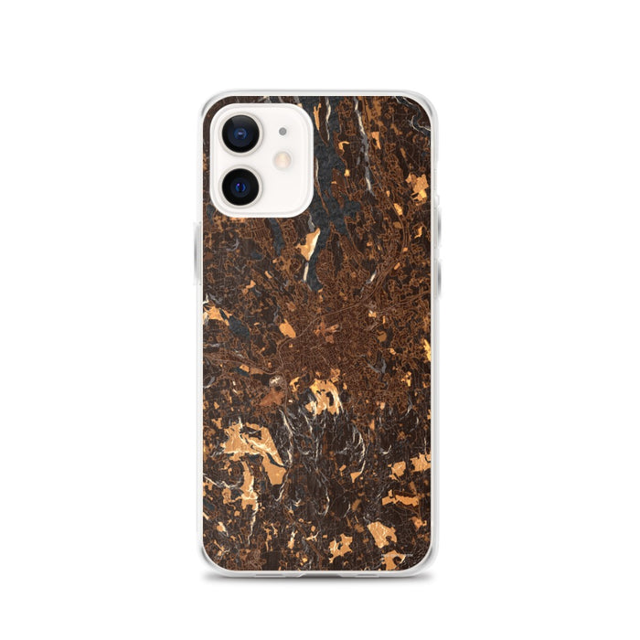 Custom Danbury Connecticut Map iPhone 12 Phone Case in Ember