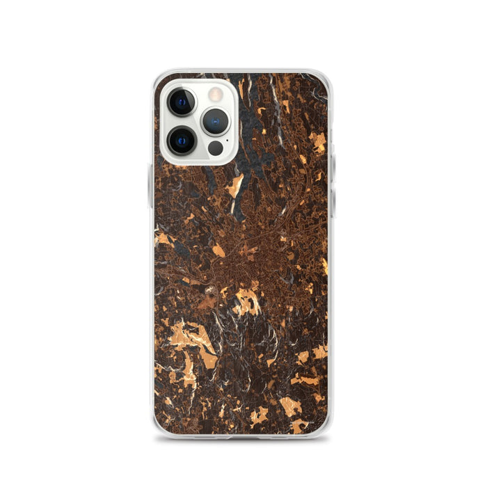 Custom Danbury Connecticut Map iPhone 12 Pro Phone Case in Ember