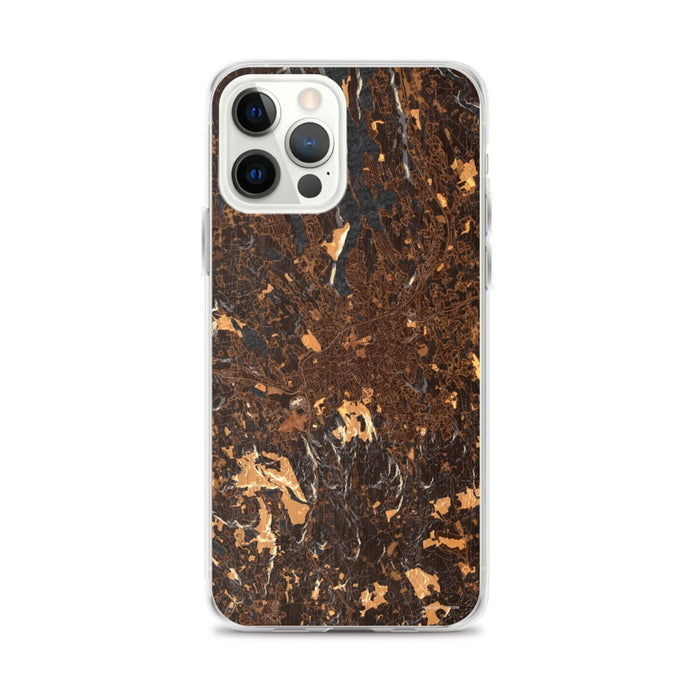 Custom Danbury Connecticut Map iPhone 12 Pro Max Phone Case in Ember