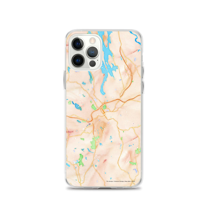 Custom Danbury Connecticut Map iPhone 12 Pro Phone Case in Watercolor