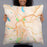 Person holding 22x22 Custom Danbury Connecticut Map Throw Pillow in Watercolor