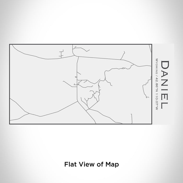 Rendered View of Daniel Wyoming Map Engraving on 17oz Stainless Steel Insulated Cola Bottle in White