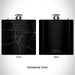Rendered View of Daniel Wyoming Map Engraving on 6oz Stainless Steel Flask in Black