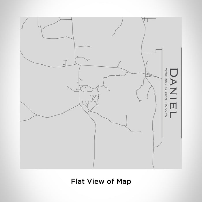 Rendered View of Daniel Wyoming Map Engraving on 17oz Stainless Steel Insulated Tumbler