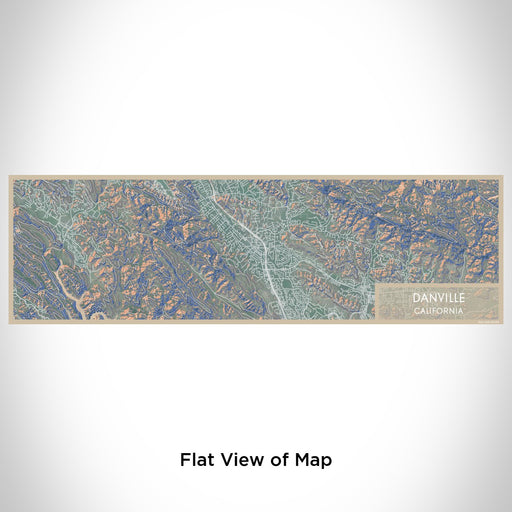 Flat View of Map Custom Danville California Map Enamel Mug in Afternoon