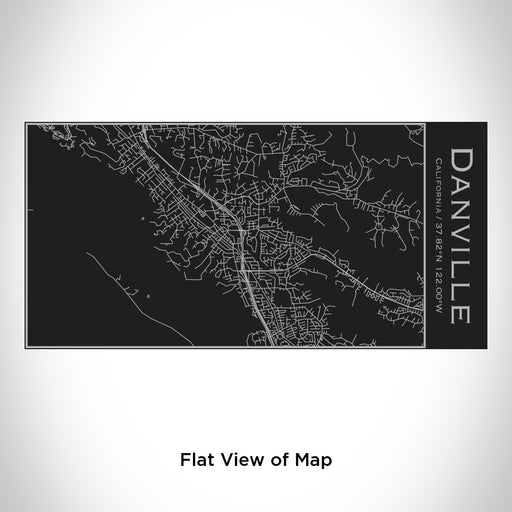 Rendered View of Danville California Map Engraving on 17oz Stainless Steel Insulated Cola Bottle in Black