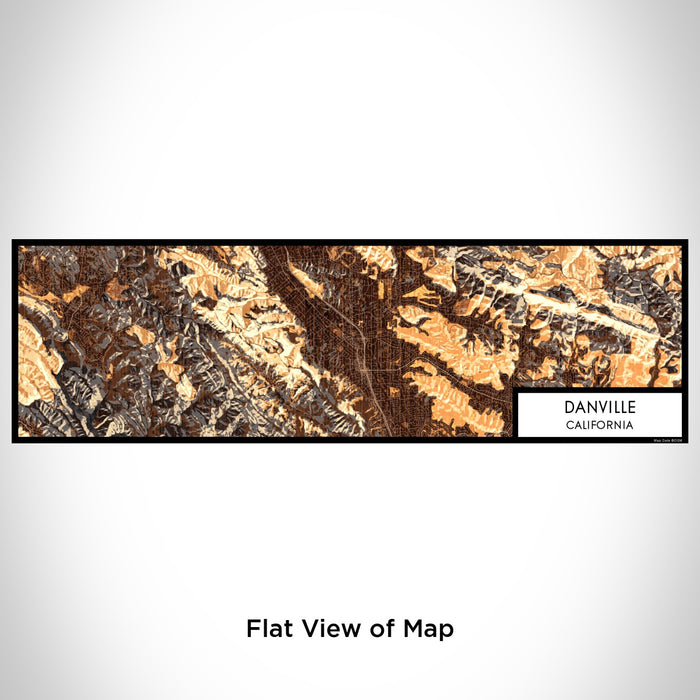 Flat View of Map Custom Danville California Map Enamel Mug in Ember