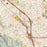 Danville California Map Print in Woodblock Style Zoomed In Close Up Showing Details