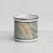 Front View Custom Danville California Map Enamel Mug in Woodblock