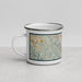 Left View Custom Danville California Map Enamel Mug in Woodblock