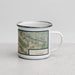 Right View Custom Danville California Map Enamel Mug in Woodblock