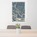 24x36 Darien Georgia Map Print Portrait Orientation in Afternoon Style Behind 2 Chairs Table and Potted Plant