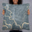 Person holding 22x22 Custom Darien Georgia Map Throw Pillow in Afternoon