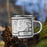 Right View Custom Darien Georgia Map Enamel Mug in Classic on Grass With Trees in Background