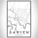 Darien Georgia Map Print Portrait Orientation in Classic Style With Shaded Background