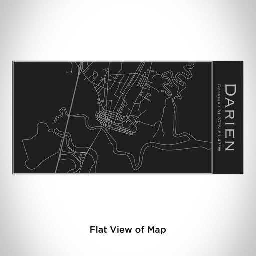 Rendered View of Darien Georgia Map Engraving on 17oz Stainless Steel Insulated Cola Bottle in Black