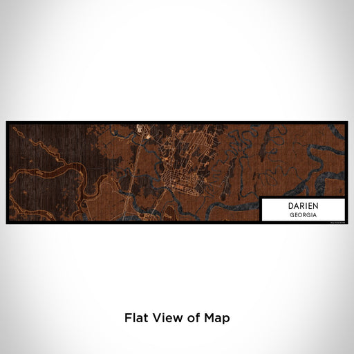 Flat View of Map Custom Darien Georgia Map Enamel Mug in Ember