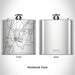 Rendered View of Darien Georgia Map Engraving on 6oz Stainless Steel Flask