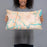 Person holding 20x12 Custom Darien Georgia Map Throw Pillow in Watercolor