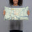 Person holding 20x12 Custom Darien Georgia Map Throw Pillow in Woodblock