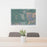 24x36 Darrington Washington Map Print Lanscape Orientation in Afternoon Style Behind 2 Chairs Table and Potted Plant
