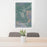 24x36 Darrington Washington Map Print Portrait Orientation in Afternoon Style Behind 2 Chairs Table and Potted Plant