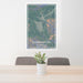 24x36 Darrington Washington Map Print Portrait Orientation in Afternoon Style Behind 2 Chairs Table and Potted Plant