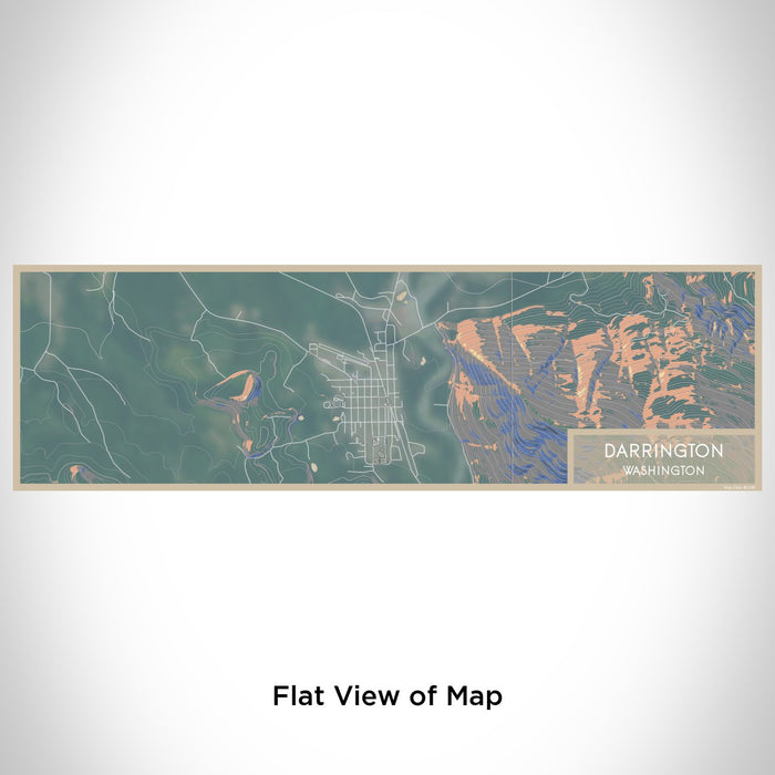 Flat View of Map Custom Darrington Washington Map Enamel Mug in Afternoon