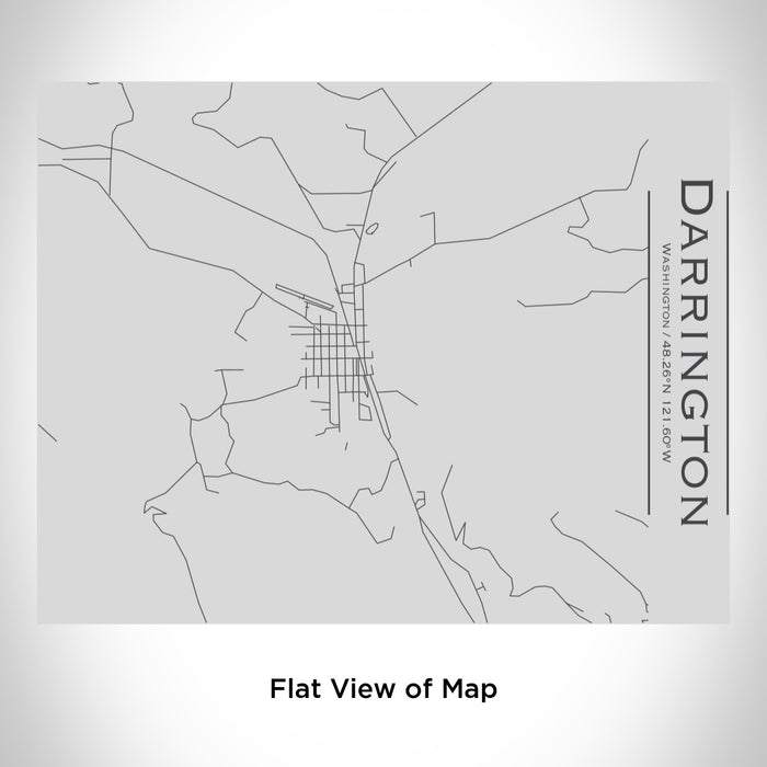 Rendered View of Darrington Washington Map Engraving on 20oz Stainless Steel Insulated Bottle with Bamboo Top