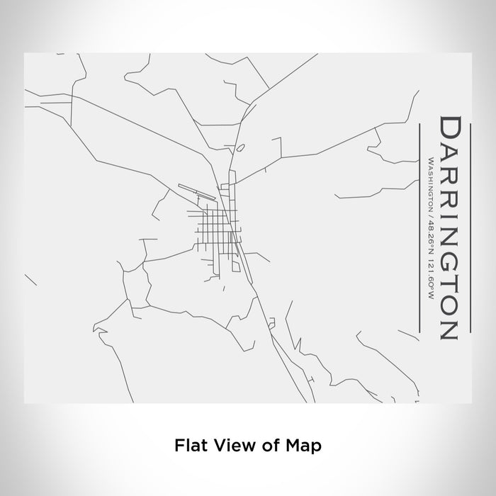 Rendered View of Darrington Washington Map Engraving on 20oz Stainless Steel Insulated Bottle with Bamboo Top in White